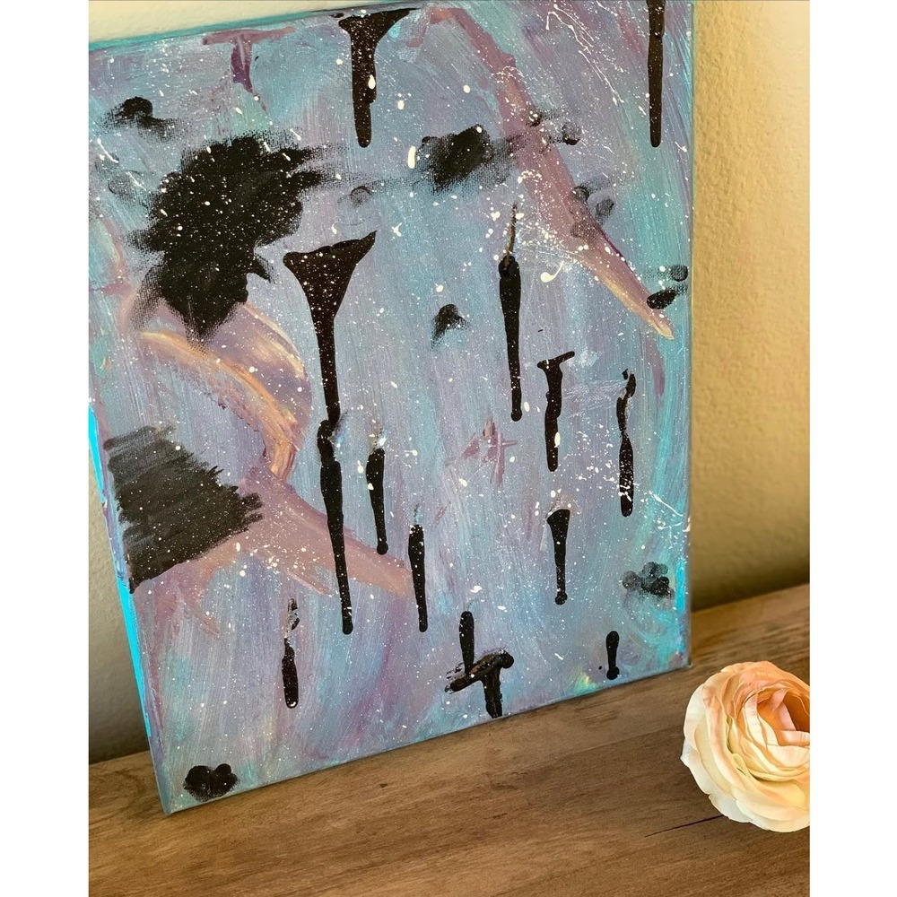 Original Abstract Painting "Forbidden" 11x14 Canvas Art